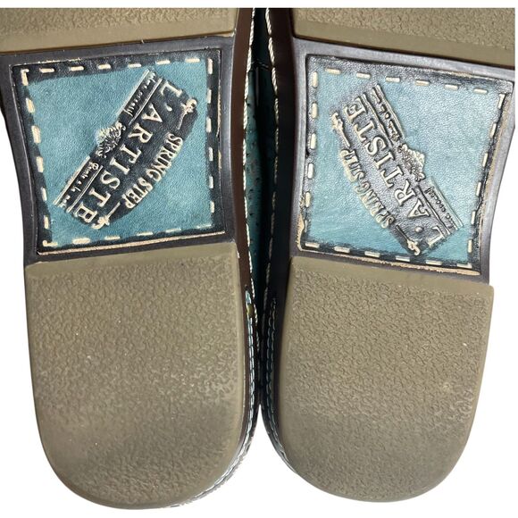 L'ARTISTE BY SPRING STEP Mamata Mary Jane Wedge Shoes EU Size 38 US 7.5 8 Green - Picture 13 of 16